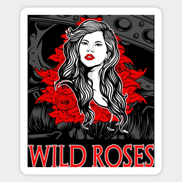 Wild Roses Magnet by black8elise